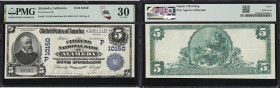 Alameda, California. $5 1902 Plain Back. Fr. 602. Citizens NB. Charter #10150. PMG Very Fine 30.
