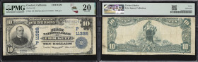 Crockett, California. $10 1902 Plain Back. Fr. 632. First NB. Charter #11326. PMG Very Fine 20.
