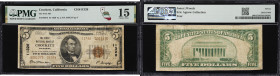 Crockett, California. $5 1929 Ty. 2. Fr. 1800-2. First NB. Charter #11326. PMG Choice Fine 15.