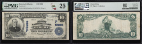 Eureka, California. $10 1902 Plain Back. Fr. 634. First NB. Charter #5986. PMG Very Fine 25.