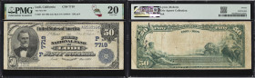Lodi, California. $50 1902 Date Back. Fr. 667. First NB. Charter #7719. PMG Very Fine 20.