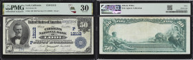 Lodi, California. $50 1902 Plain Back. Fr. 684. Citizens NB. Charter #12112. PMG Very Fine 30.