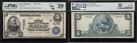 Napa, California. $5 1902 Date Back. Fr. 590. First NB. Charter #7176. PMG Very Fine 20.