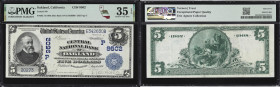 Oakland, California. $5 1902 Date Back. Fr. 592. Central NB. Charter #9502. PMG Choice Very Fine 35 EPQ.