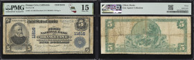 Orange Cove, California. $5 1902 Plain Back. Fr. 607. First NB. Charter #11616. PMG Choice Fine 15.