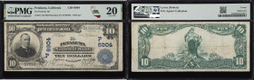 Petaluma, California. $10 1902 Plain Back. Fr. 624. Petaluma NB. Charter #6904. PMG Very Fine 20.