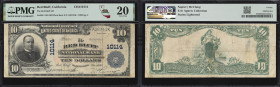 Red Bluff, California. $10 1902 Plain Back. Fr. 628. Red Bluff NB. Charter #10114. PMG Very Fine 20.