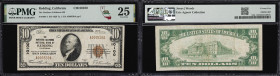 Redding, California. $10 1929 Ty. 1. Fr. 1801-1. Northern California NB. Charter #10100. PMG Very Fine 25.