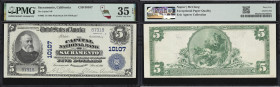 Sacramento, California. $5 1902 Plain Back. Fr. 602. Capital NB. Charter #10107. PMG Choice Very Fine 35 EPQ.