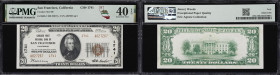 San Francisco, California. $20 1929 Ty. 2. Fr. 1802-2. Crocker First NB. Charter #1741. PMG Extremely Fine 40 EPQ.