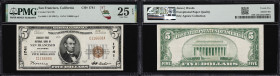 San Francisco, California. $5 1929 Ty. 1. Fr. 1800-1. Crocker First NB. Charter #1741. PMG Very Fine 25 EPQ.
