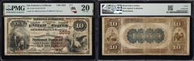 San Francisco, California. $10 1882 Brown Back. Fr. 482. Crocker-Woolworth NB. Charter #3555. PMG Very Fine 20.