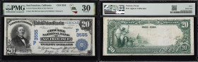 San Francisco, California. $20 1902 Date Back. Fr. 644. Crocker NB. Charter #3555. PMG Very Fine 30.