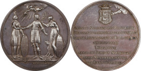 1782 Frisian Recognition of American Independence Medal. Betts-602. Silver. MS-63 (PCGS).