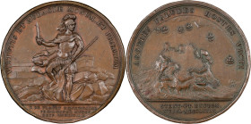 "1779" (1780) Francois-Louis Teissedre de Fleury, Assault on Stony Point Medal. Original Dies. Paris Mint. Betts-566, Adams-Bentley 6. Bronze. AU-50 (...