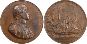 "1779" (pre-1842) Captain John Paul Jones / Bonhomme Richard vs. Serapis Naval Medal. Original. Paris Mint. Betts-568, Adams-Bentley 8. Bronze. MS-61 ...