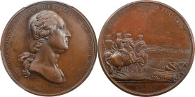 "1776" (ca. 1789) Washington Before Boston Medal. First Paris Mint Issue. First Issued "Original" Obverse / First Issued "Original" Reverse. Musante G...