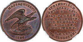 1866 Springfield Antiquarians Medal. By John Adams Bolen. Musante JAB-23. Copper. MS-64 RB (NGC).