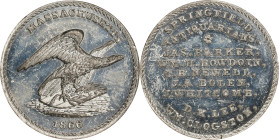 1866 Springfield Antiquarians Medal. By John Adams Bolen. Musante JAB-23. White Metal. MS-62 PL (NGC).