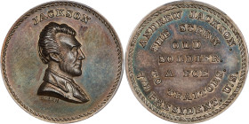 Undated (ca. 1872) Andrew Jackson / The Stern Old Soldier Medal. Kline Restrike. Dies by John Adams Bolen. Musante JAB-27. Silver. Thin Planchet. MS-6...