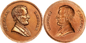 Lot of (2) Undated (ca. 21st century) Abraham Lincoln / Emancipation Medals. Dies by John Adams Bolen. Musante JAB-20/28, for relevant types. Copper. ...