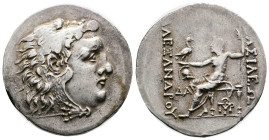 Kings of Macedon, Alexander III ‘the Great’, 336-323 BC. Silver Tetradrachm (33,39 mm, 16.41 g.). Mesambria mint, circa 150-125 BC. Head of Herakles t...