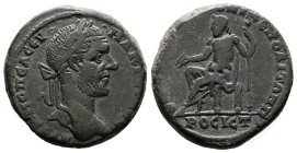 Moesia Inferior. Nikopolis ad Istrum, Macrinus, AD 217-218. Magistrate Longinus. Bronze, (26 mm, 14.85 g.). AYT K M OΠΕΛ MAKΡINOC, laureate head of Ma...