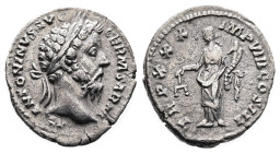 Marcus Aurelius. Rome. AD 175-176. Silver Denarius ( 19 mm, 2.85 g.). M ANTONINVS AVG GERM SARM, laureate head of Marcus Aurelius to right. Rev. TR P ...