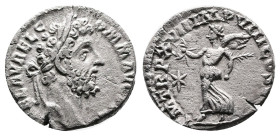 Commodus. Rome. AD 192. Silver Denarius ( 17 mm, 3.17 g.). L AEL AVREL COMM AVG P FEL, laureate head of Commodus to right. Rev. P M TR P XVII IMP VIII...