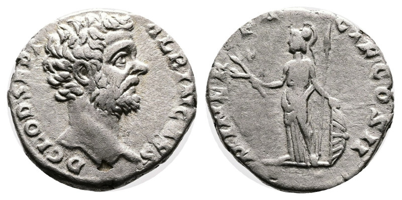 Clodius Albinus. Rome. AD 194-195. Silver Denarius. D CLOD SEPT ALBIN CAES, bare...