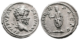 Septimius Severus. Rome. AD 200-201. Silver Denarius (17.9 mm, 2.77 g.). SEVERVS AVG PART MAX, laureate head of Septimius Severus to right. Rev. FVNDA...