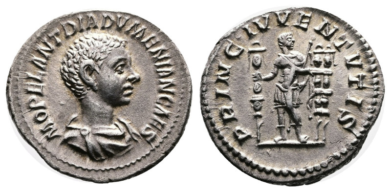Diadumenian. Rome. AD 217-218. Silver Denarius ( 20 mm, 2.91 g.). M OPEL ANT DIA...