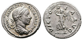 Severus Alexander. Rome. AD 233-235. Silver Denarius ( 19.9 mm, 3.51 g.). IMP C M AVR SEV ALEXAND AVG, laureate and draped bust of Severus Alexander t...