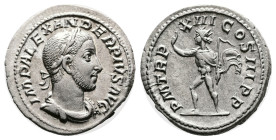 Severus Alexander. Rome. AD 234. Silver Denarius (19.5 mm, 2.99 g.). IMP ALEXANDER PIVS AVG, laureate, draped and cuirassed bust of Severus Alexander ...