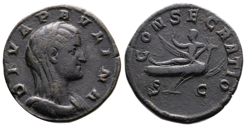 Paulina. Rome. After AD 238. Posthumous issue. Bronze Sestertius (29 mm, 16.01 g...