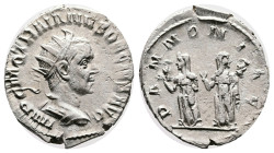 Trajan Decius. Rome. AD 249-251. Silver Antoninianus (19.9 mm, 3.25 g.). IMP C M Q TRAIANVS DECIVS AVG, radiate, draped and cuirassed bust of Trajan D...