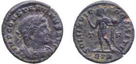 Rome Roman Empire BTR AE Nummus - Constantinus I (SOLI INVICTO COMITI with T/F) Bronze Treveri Mint 2.82g VF OCRE ric.7.tri.101 RIC VII 101