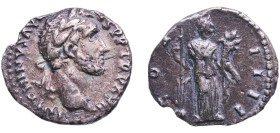 Rome Roman Empire 160 - 161 AR Denarius - Antoninus Pius (FORTVNA COS IIII; Fortuna) Silver Rome Mint 2.48g VF RIC III 310 OCRE ric.3.ant.310
