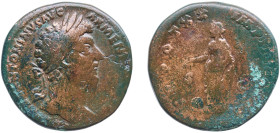 Rome Roman Empire 165 - 166 AE Sestertius - Marcus Aurelius (TR POT XX IMP III COS III S C; Providentia) Bronze Rome Mint 22.67g VF RIC III 923 OCRE r...
