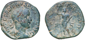 Rome Roman Empire 241 - 244 AE As - Gordian III (IOVI STATORI S C; Jupiter) Bronze Rome Mint 13.83g VF RIC IV.3 298B OCRE ric.4.gor_iii.298B