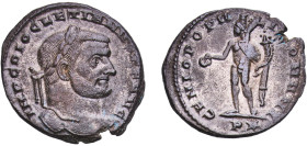 Rome Roman Empire 299 P AE Nummus - Diocletianus (GENIO POPVLI ROMANI) Bronze Rome Mint 8.86g XF RIC 694a