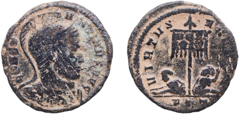 Rome Roman Empire 320 - 321 AE Follis - Constantinus I (VIRTVS EXERCIT) Bronze 2...