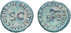 Rome Roman Empire 41 AE Quadrans - Claudius (PON M TR P IMP COS DES IT) Bronze Rome Mint 2.85g VF RIC I 85 OCRE ric.1(2).cl.85