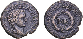 Rome Roman Empire Roman provinces, Tarraconensis 14 - 37 AE - Tiberius (MVN TVRIASO MN SVLP LVCAN M SEMP FRONT, Turiaso) Bronze Turiaso Mint 9.7g VF R...
