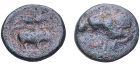 Greece (ancient) Athens Attica 307 BC - 300 BC AE (Triptolemos & Pig, Eleusinian festival coinage) Bronze 3.74g VF HGC 4, 1767 Kroll 51 SNG Copenhagen...