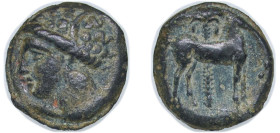 Greece (ancient) Carthage 400 BC - 350 BC AE (Carthage) Bronze 2.88g VF GCV 6444 MAA 18 SNG Copenhagen 109 Müller SBZ 168