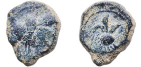 Greece (ancient) Carthaginian Empire Punic Iberia 218 BC - 208 BC AE (Tanit & Helmet) Bronze Carthago Nova, Hispania Mint 2.18g VF