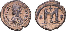 Byzantine states Byzantine Empire 529 - 538 THЄЧP Δ 40 Nummi - Justinian I (Type ✶M✶) Copper Antioch Mint 14.17g VF BCV 216 DOC I 210 MIB I 126 BMC By...