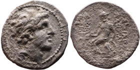 Aleksander I Balas (Seleukid King: 150 BC-145 BC) Drachm Obverse: Diademed head of Alexander I right, usually with long sideburn or scanty beard along...