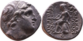 Aleksander I Balas (Seleukid King: 150 BC-145 BC) Drachm Obverse: Diademed head of Alexander I right, usually with long sideburn or scanty beard along...